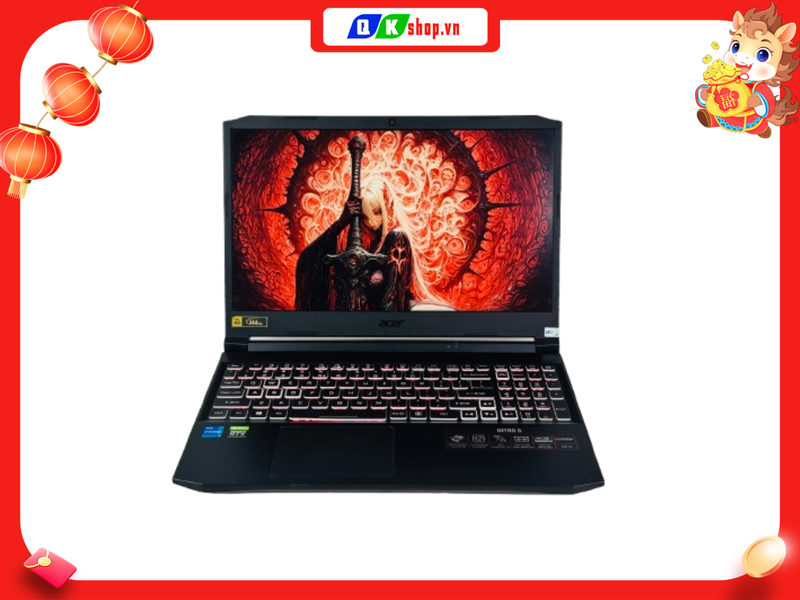 Laptop Acer Nitro 5 Gaming AN515 57 Core I7-11800H / Ram 8 GB / SSD 512GB / 15.6″ Full HD 144Hz / RTX 3050Ti 4 GB