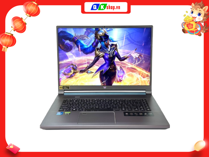 Laptop Acer Predator Triton 500 SE PT516-51S-70TP  Core I7-11800H / Ram 16GB / SSD 521GB PCIE / 16" 2K5 WQXGA 165HZ / RTX 3060 6GB